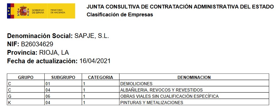 certificaciones